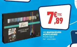 Bureau Vallée 10 marqueurs acryliques offre