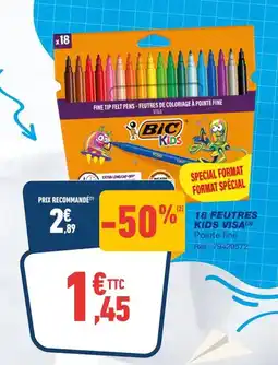 Bureau Vallée 18 feutres kids visa offre