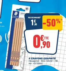 Bureau Vallée 8 crayons graphite offre