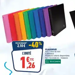 Bureau Vallée EXACOMPTA Classeur offre