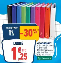 Bureau Vallée EXACOMPTA Classeur offre
