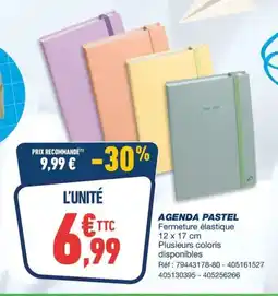 Bureau Vallée Agenda pastel offre