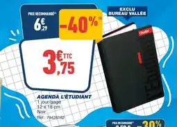 Bureau Vallée Agenda l'étudiant offre