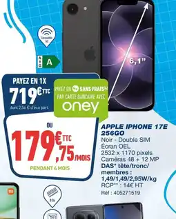 Bureau Vallée Apple iphone 17e 256go offre