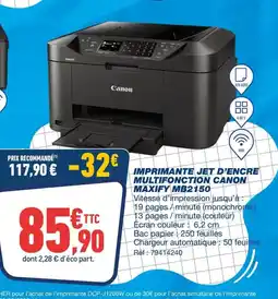 Bureau Vallée Imprimante jet d'encre multifonction canon maxify mb2150 offre