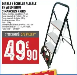 Brico Cash KRIKS Diable / Échelle pliable offre