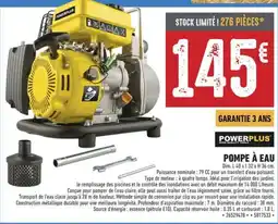 Brico Cash Power plus pompe a eau offre
