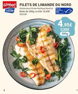 Gel 2000 Gimbert FILETS DE LIMANDE DU NORD offre