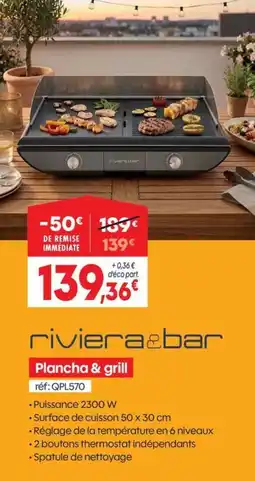 Pro&Cie riviera&bar Plancha & grill offre