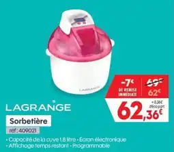 Pro&Cie LAGRANGE Sorbetière offre