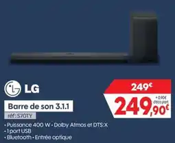 Pro&Cie LG Barre de son 3.1.1 offre