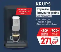 Pro&Cie Krups espresso broyeur à grains offre