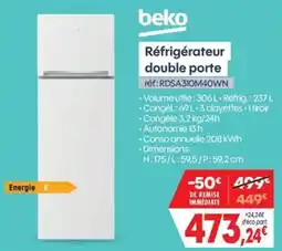 Pro&Cie beko Réfrigérateur double porte offre
