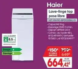 Pro&Cie Haier Lave-linge top pose libre offre