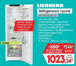 Pro&Cie LIEBHERR Réfrigérateur 1 porte offre