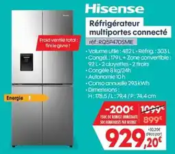 Pro&Cie Hisense Réfrigérateur multiportes connecté offre