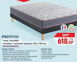 Pro&Cie Merinos pack "hilaire" matelas + sommier tapissier offre