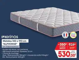Pro&Cie Merinos Matelas 140 x 190 cm "ALPHONSE" offre