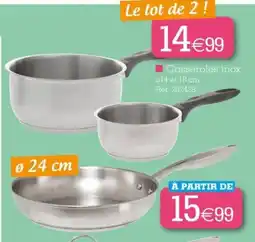 Kandy Casserole inox offre