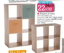 Kandy Étagère 4 cases offre