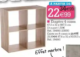 Kandy Étagère 4 cases offre