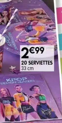 Kandy 20 serviettes offre