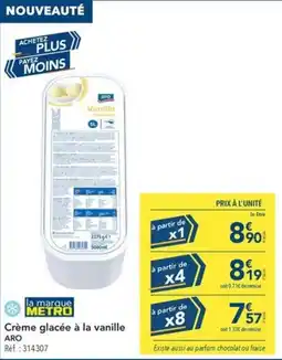 METRO ARO Crème glacée à la vanille offre