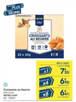 METRO METRO CHEF Croissants au beurre offre