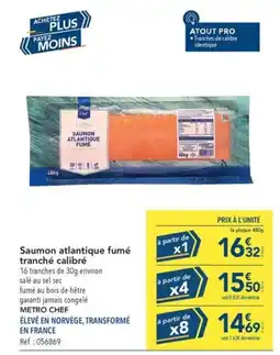 METRO METRO CHEF Saumon atlantique fumé offre