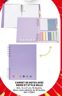 Trafic CARNET DE NOTES AVEC MEMO ET STYLO-BILLE offre