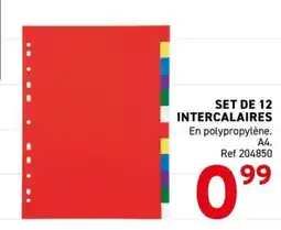 Trafic Set de 12 intercalaires offre