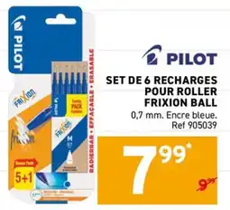 Trafic PILOT SET DE 6 RECHARGES POUR ROLLER FRIXION BALL offre