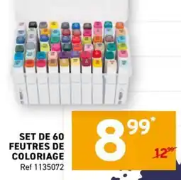 Trafic SET DE 60 FEUTRES DE COLORIAGE offre