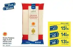 METRO METRO CHEF Grana Padano râpé A.O.P. offre