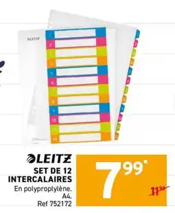Trafic LEITZ SET DE 12 INTERCALAIRES offre