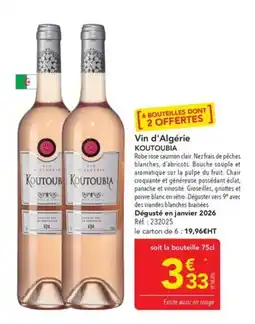 METRO KOUTOUBIA Vin d'Algérie offre