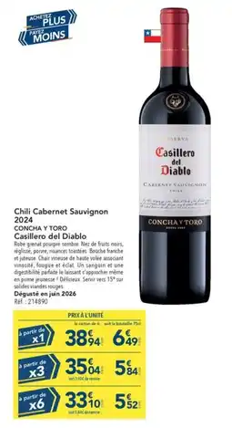 METRO Casillero del Diablo Cabernet Sauvignon offre