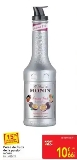 METRO MONIN Purée de fruits de la passion offre