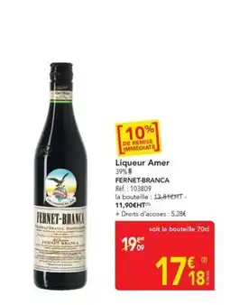 METRO FERNET-BRANCA Liqueur Amer offre