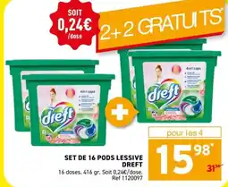 Trafic DREFT SET DE 16 PODS LESSIVE offre