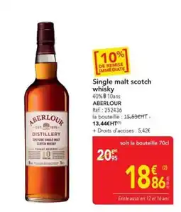 METRO ABERLOUR Single malt scotch whisky offre