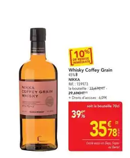 METRO NIKKA Whisky Coffey Grain offre