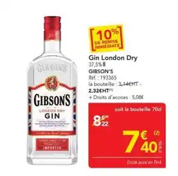 METRO GIBSONS Gin London Dry offre