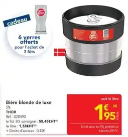 METRO THOR Bière blonde de luxe offre