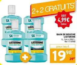 Trafic Listerine Bain de bouche Cool Mint Mild offre