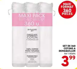 Trafic BYPHASSE DISQUES COTON À DÉMAQUILLER offre