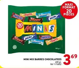 Trafic Mini mix barres chocolatees offre