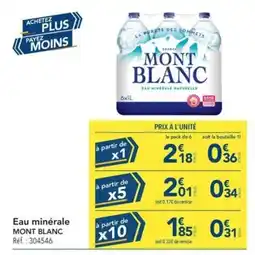 METRO MONT BLANC Eau minérale offre