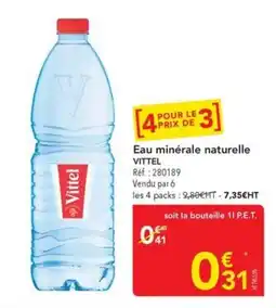 METRO Vittel Eau minérale naturelle offre