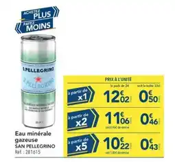 METRO SAN PELLEGRINO Eau minérale gazeuse offre